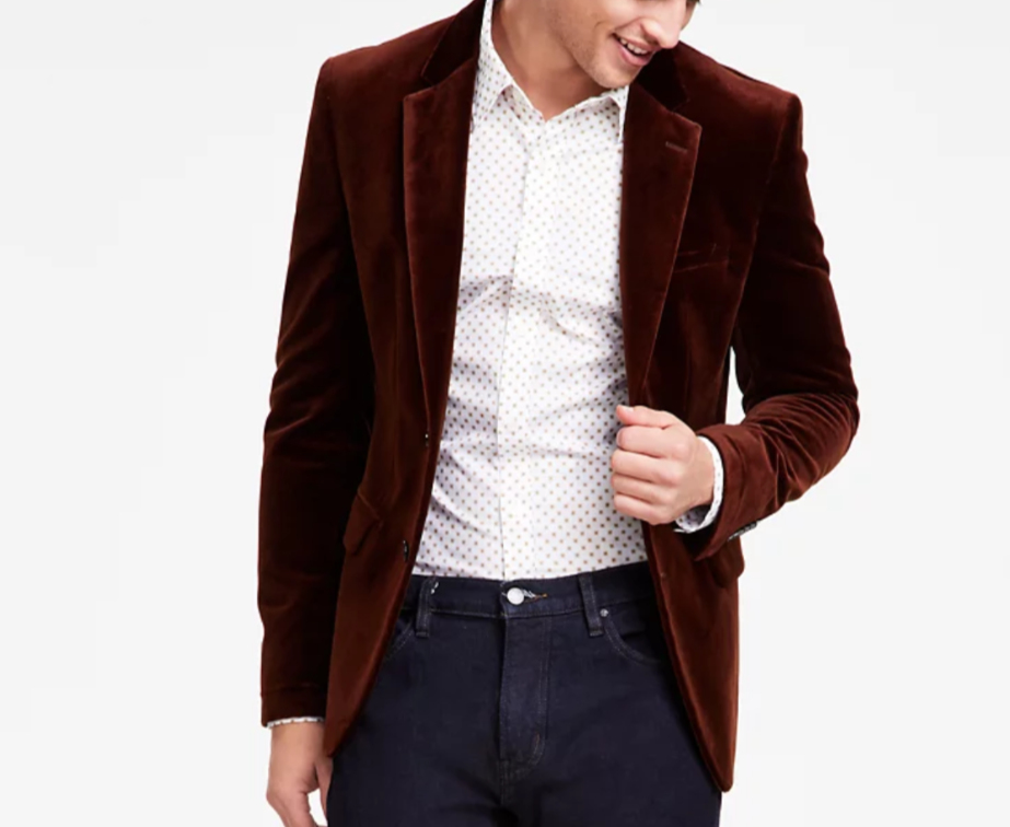 HUGO by Hugo Boss Modern-Fit Velvet Dinner Jacket MSRP $445