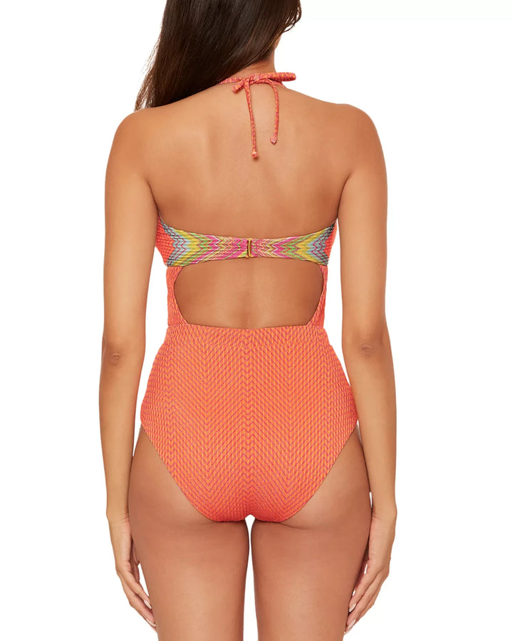 Becca by Rebecca Virtue Summer Sunrise One Piece Swimsuit MSRP $158