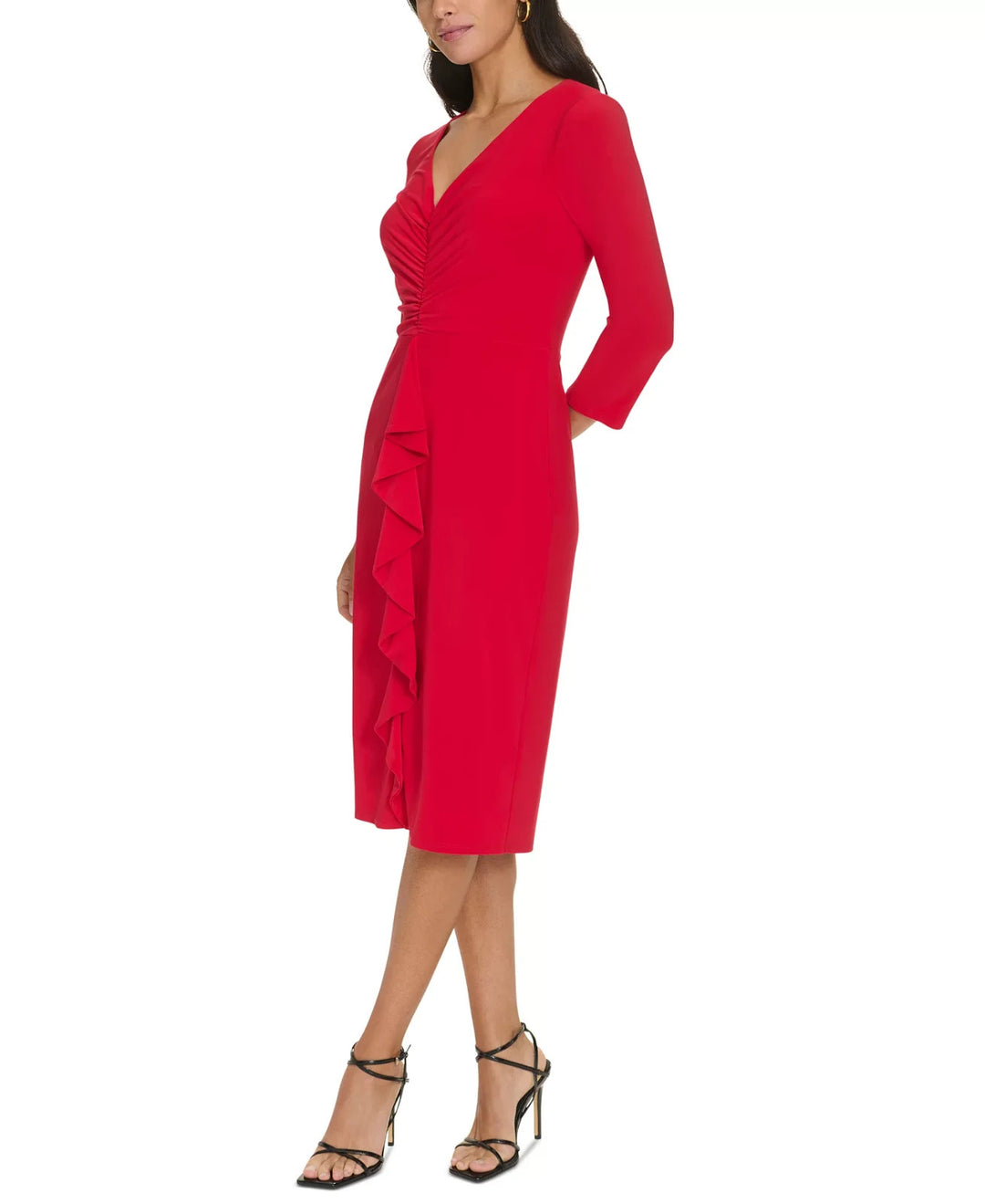 Jessica Howard Ruched Ruffled Sheath Dress MSRP $109