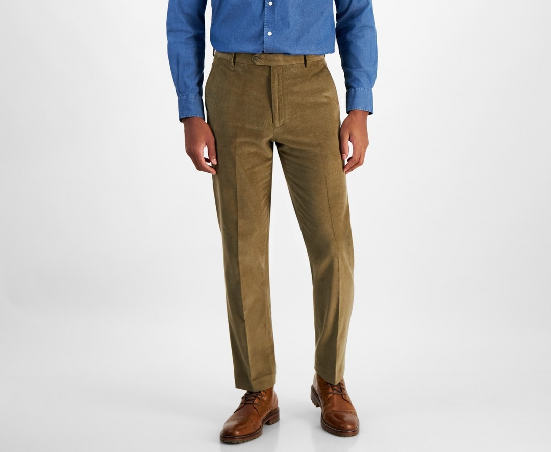 Tommy Hilfiger Men's Modern-Fit Solid Corduroy Pants MSRP $95