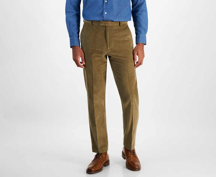 Tommy Hilfiger Men's Modern-Fit Solid Corduroy Pants MSRP $95