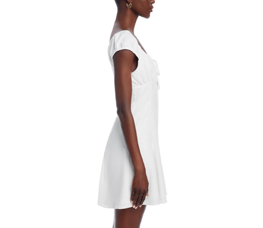 love again mini dress Love Again Blue Halter Mini Dress - US 2