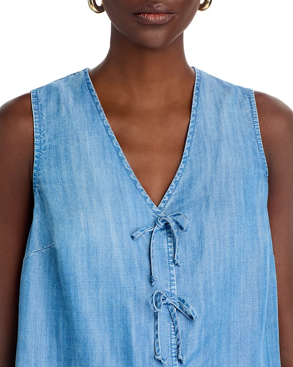 Bella Dahl Sleeveless Bow Front Top MSRP $128