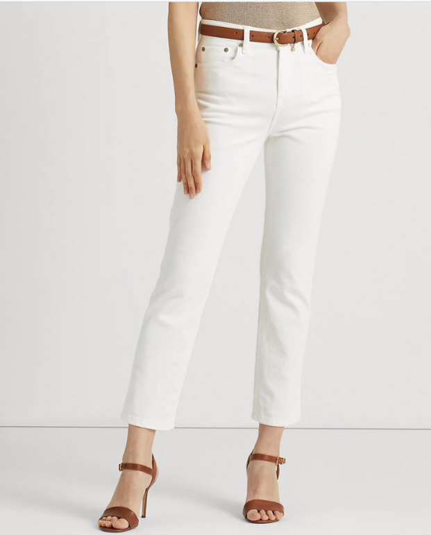 Lauren Ralph Lauren High-Rise Straight Ankle Jeans