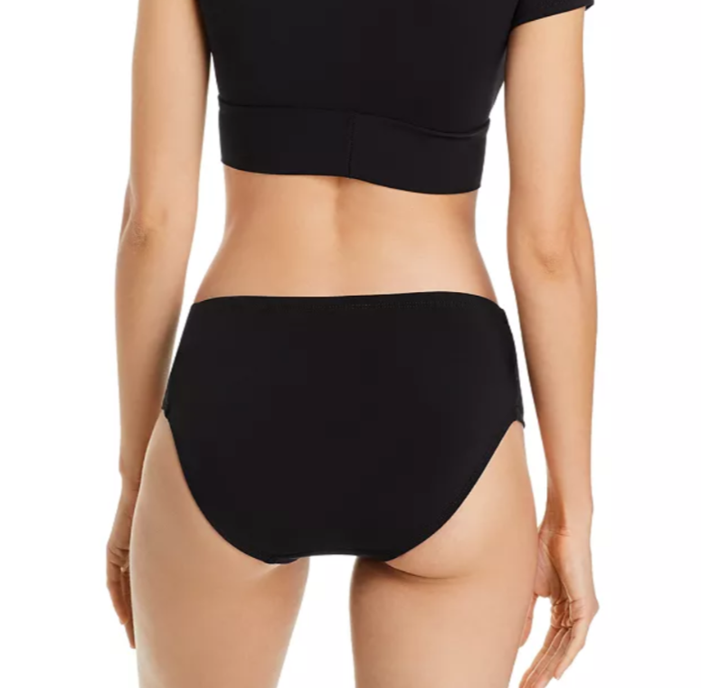 Robin Piccone Ava Solid Twist-Front Bikini Bottom MSRP $84