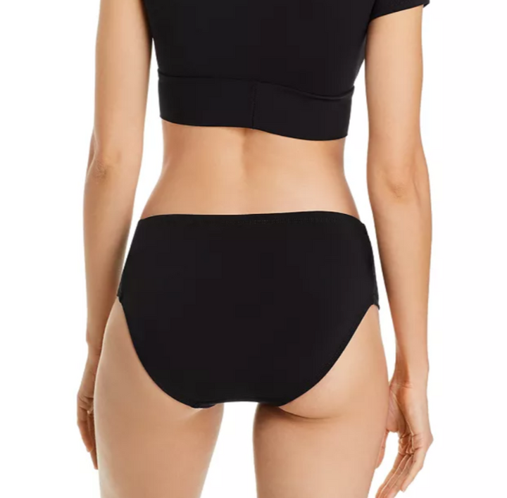 Robin Piccone Ava Solid Twist-Front Bikini Bottom MSRP $84