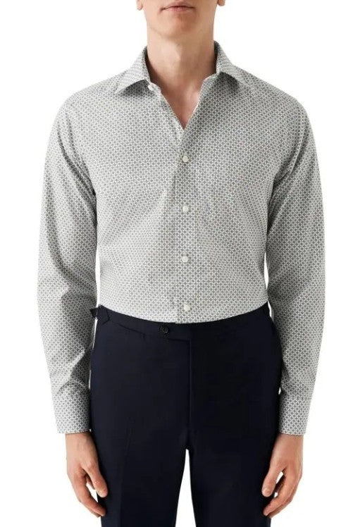 Eton Men's Slim-Fit Medallion Button-up Shirt MSRP $295