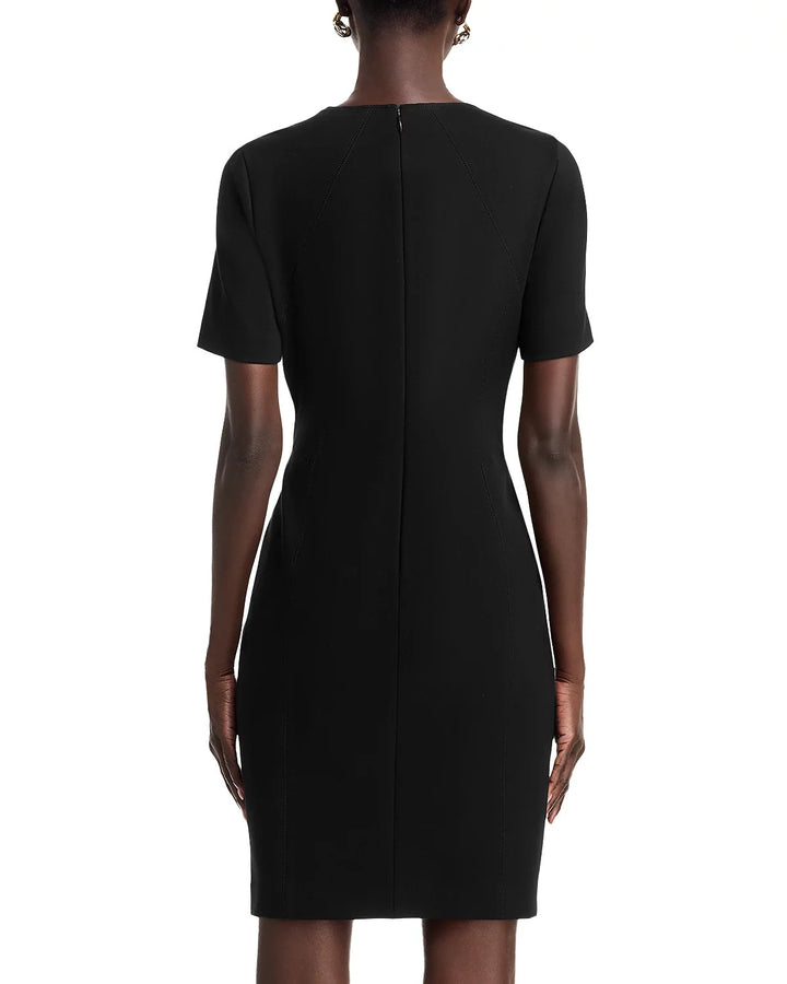 T Tahari Judianne Short Sleeve Fitted Sheath Dress MSRP $98