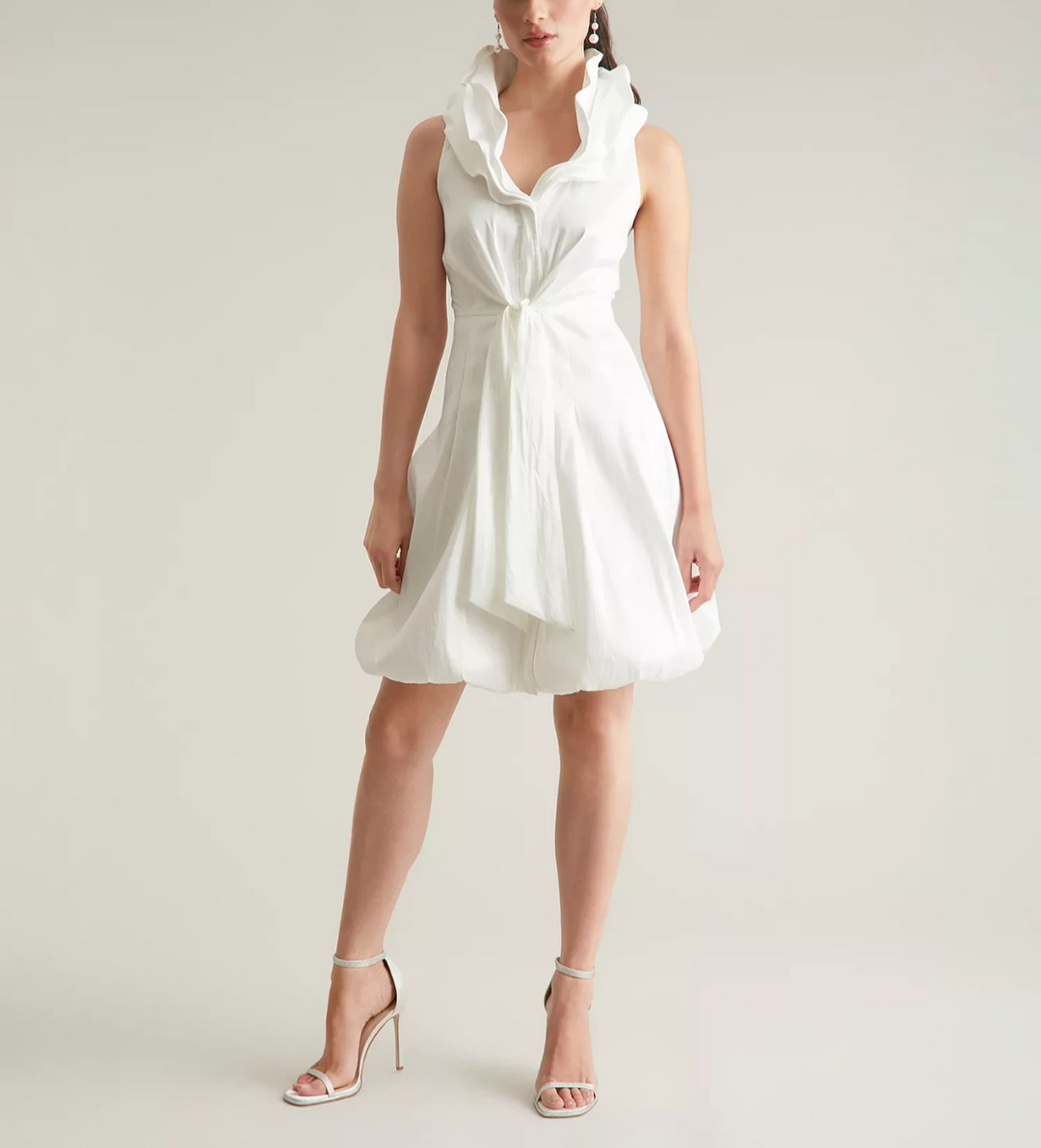 ivy + blu Women's Triple-Collar Tie-Front Sleeveless Dress MSRP $128