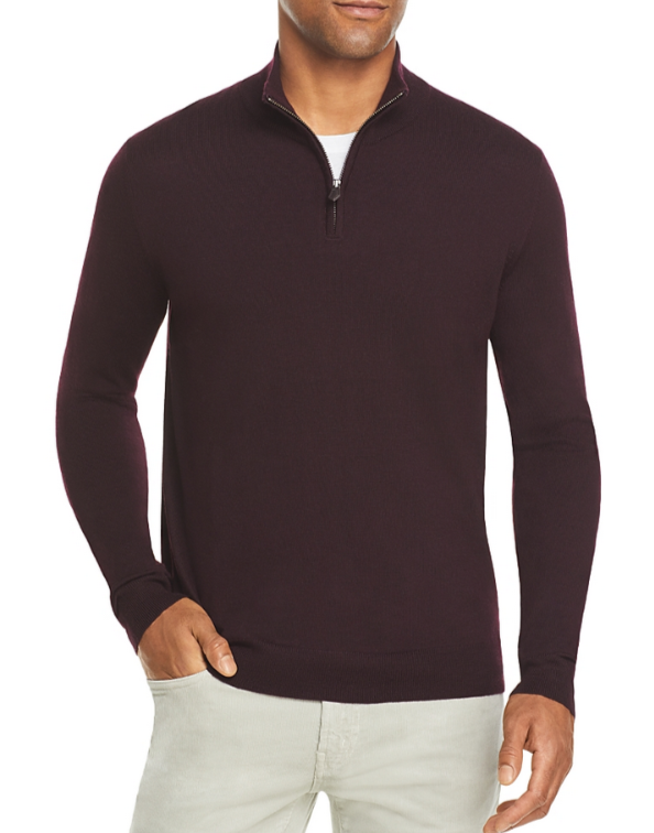 The Men Store Quarter-Zip Merino Wool Sweater MSRP $98
