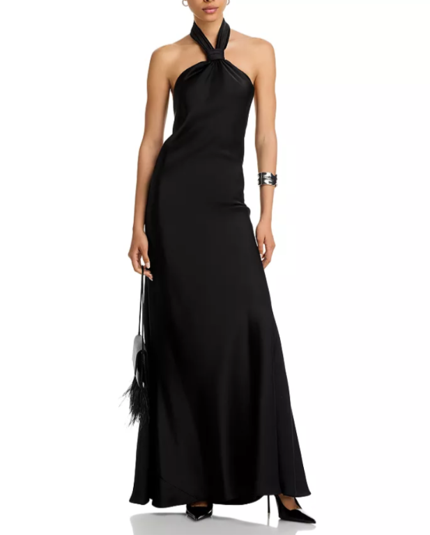 AQUA Knot Halter Gown MSRP $268