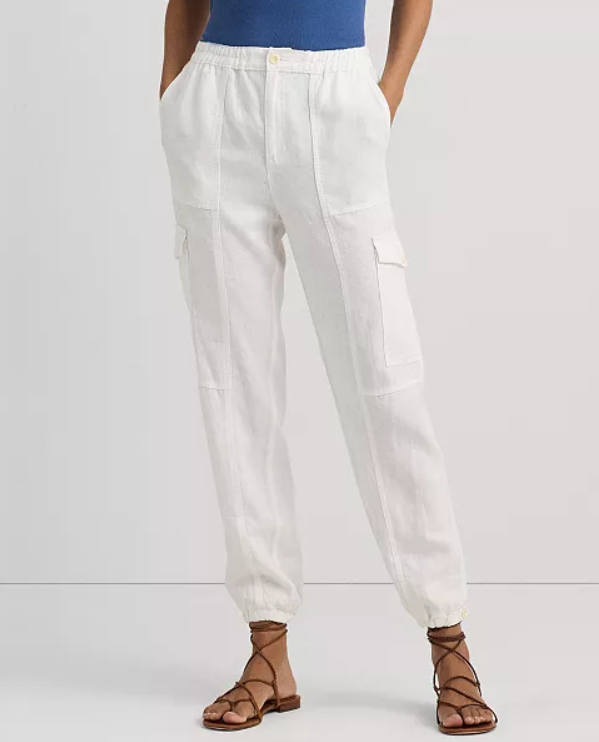 Lauren Ralph Lauren Linen Cargo Pants MSRP $165