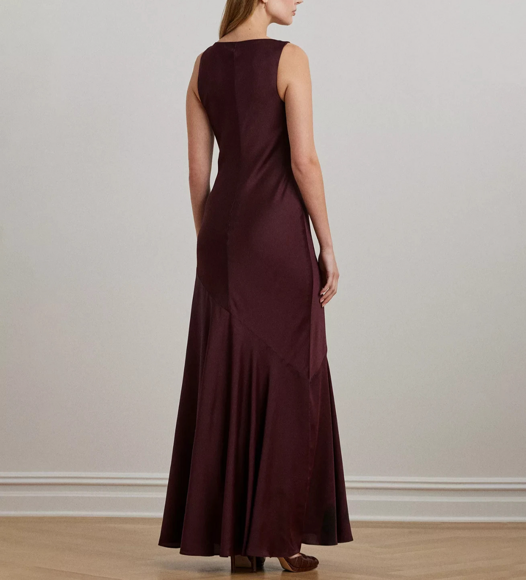 Lauren Ralph Lauren Charmeuse Cowlneck Gown MSRP $295