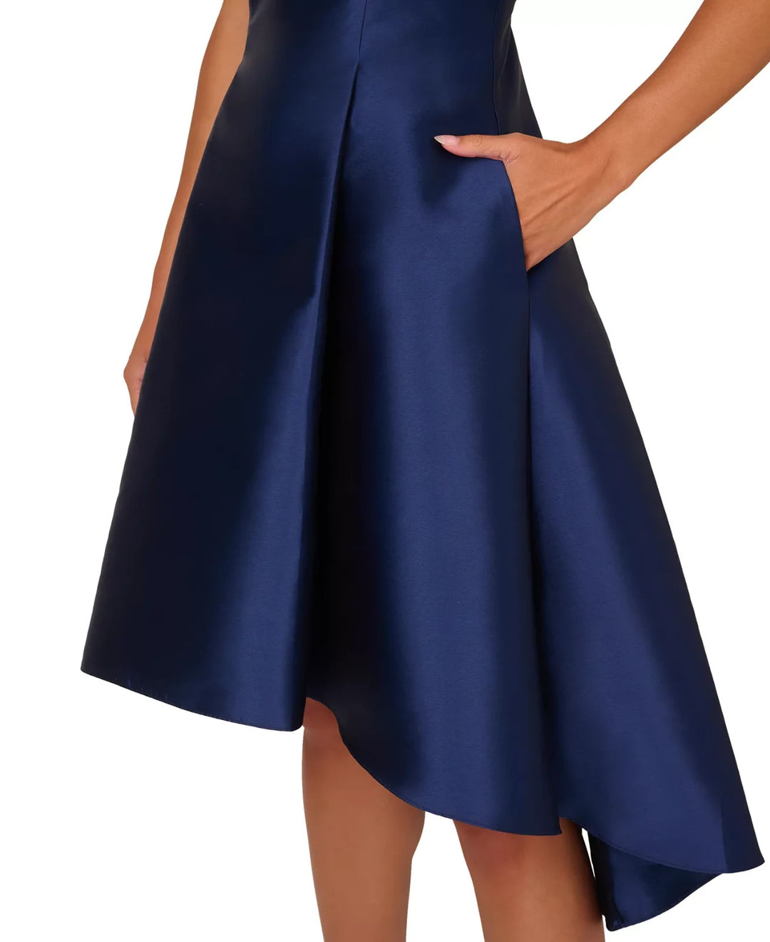 Adrianna Papell Women's Sequined Mikado One-Shoulder Dress MSRP $249