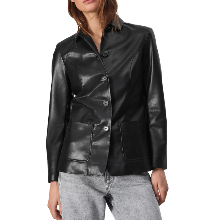 rag & bone Drew Faux Leather Jacket MSRP $558
