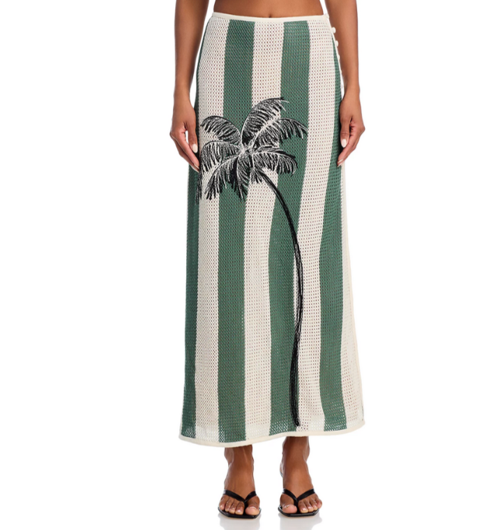Agua Bendita Tove Palms Crochet Skirt MSRP $275