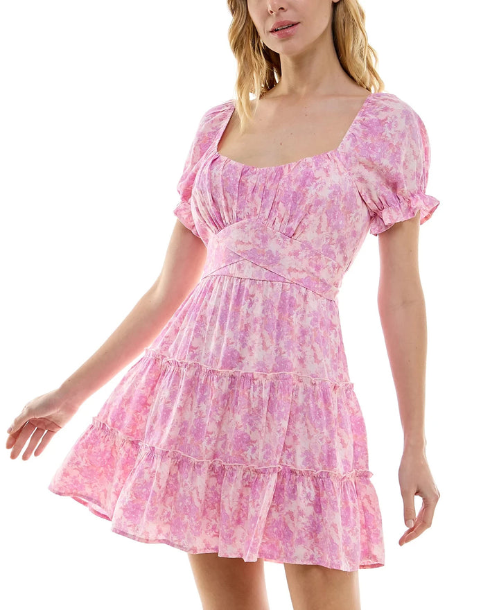 Trixxi Juniors' Woven Tie-Back Fit & Flare Dress MSRP $49
