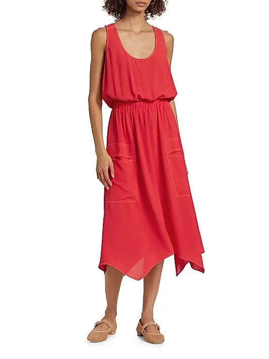 Ramy Brook Hallie Sleeveless Midi Dress MSRP $395
