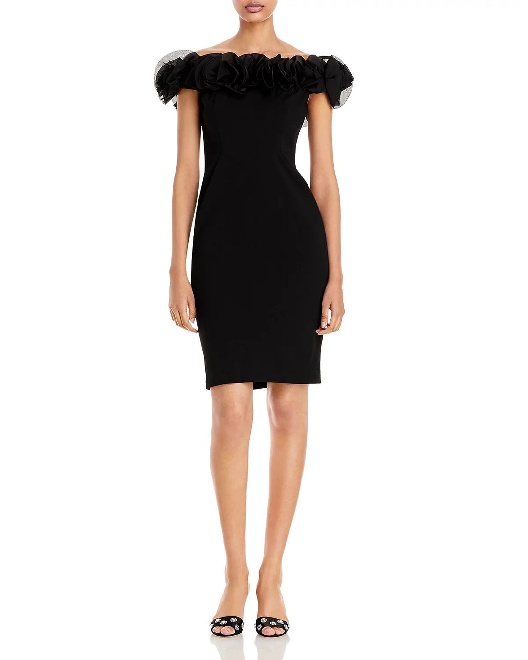 Aidan Mattox Ruffled Off-the-Shoulder Dress MSRP $265