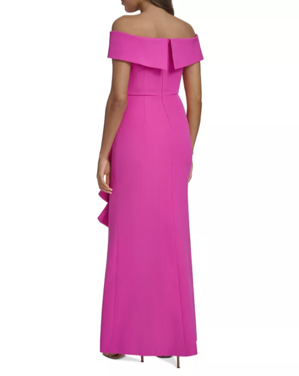 Eliza J Off The Shoulder Ruffle Mermaid Gown MSRP $208