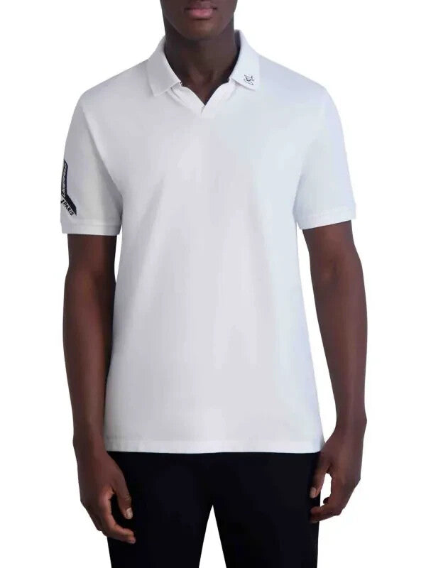 Karl Lagerfeld Paris Logo Johnny Collar Polo MSRP $119
