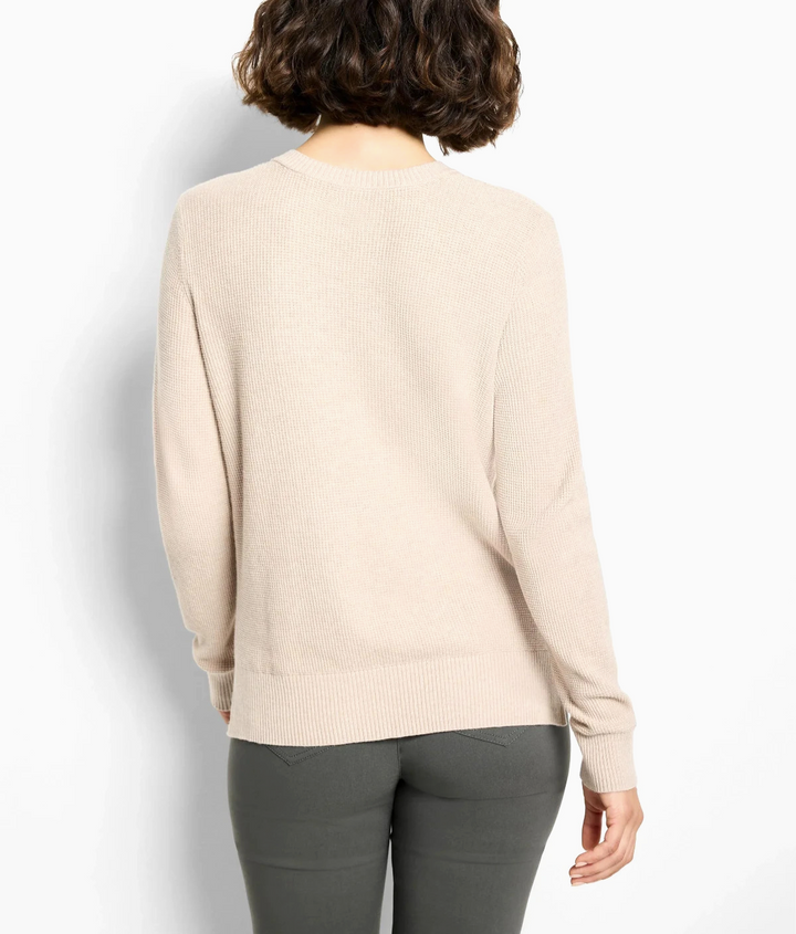 NIC+ZOE Waffle Stitch V Neck Sweater MSRP $138