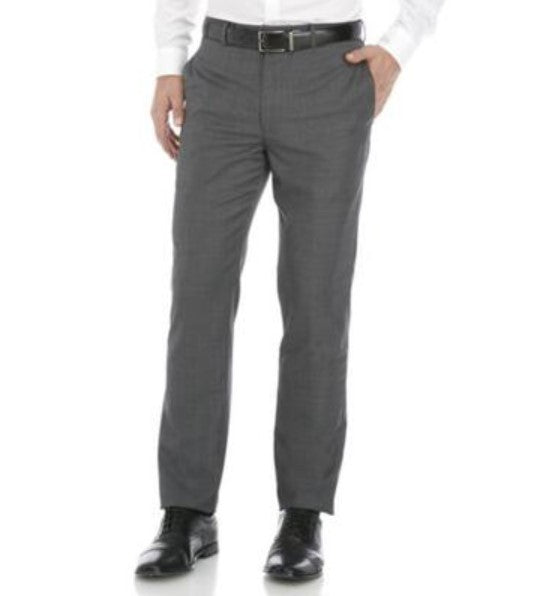 Calvin Klein Men's Slim Fit Heather Grey Suit Pants MSRP $200