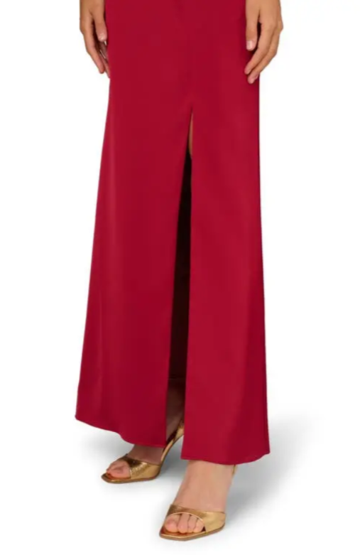 Aidan Mattox Draped Satin Dress MSRP $295