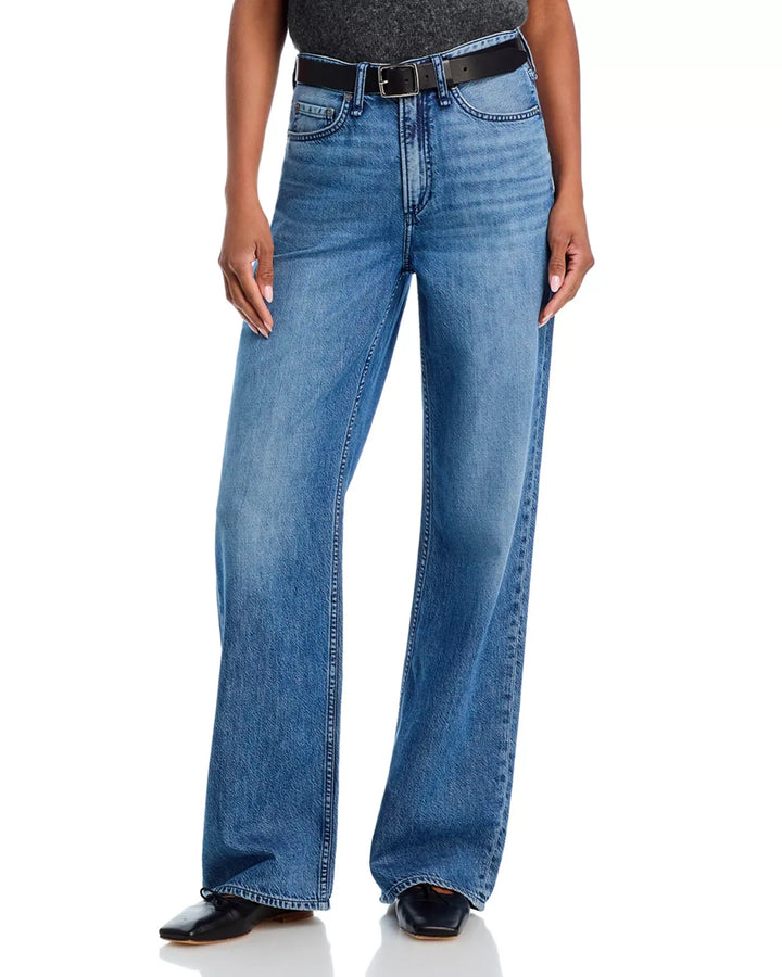 rag & bone Logan Featherweight High Rise Wide Leg Jeans MSRP $278