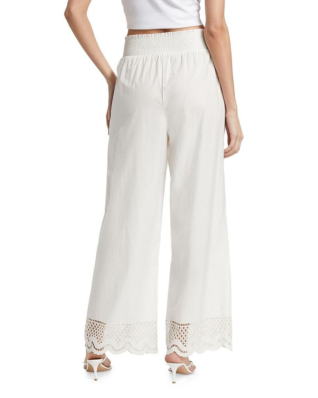 Rails Women's Henrik Cotton Scalloped Pants MSRP $178
