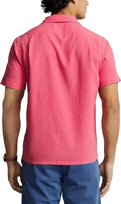 POLO RALPH LAUREN Men's Classic Fit Linen-Cotton Camp Shirt MSRP $115 Size XS