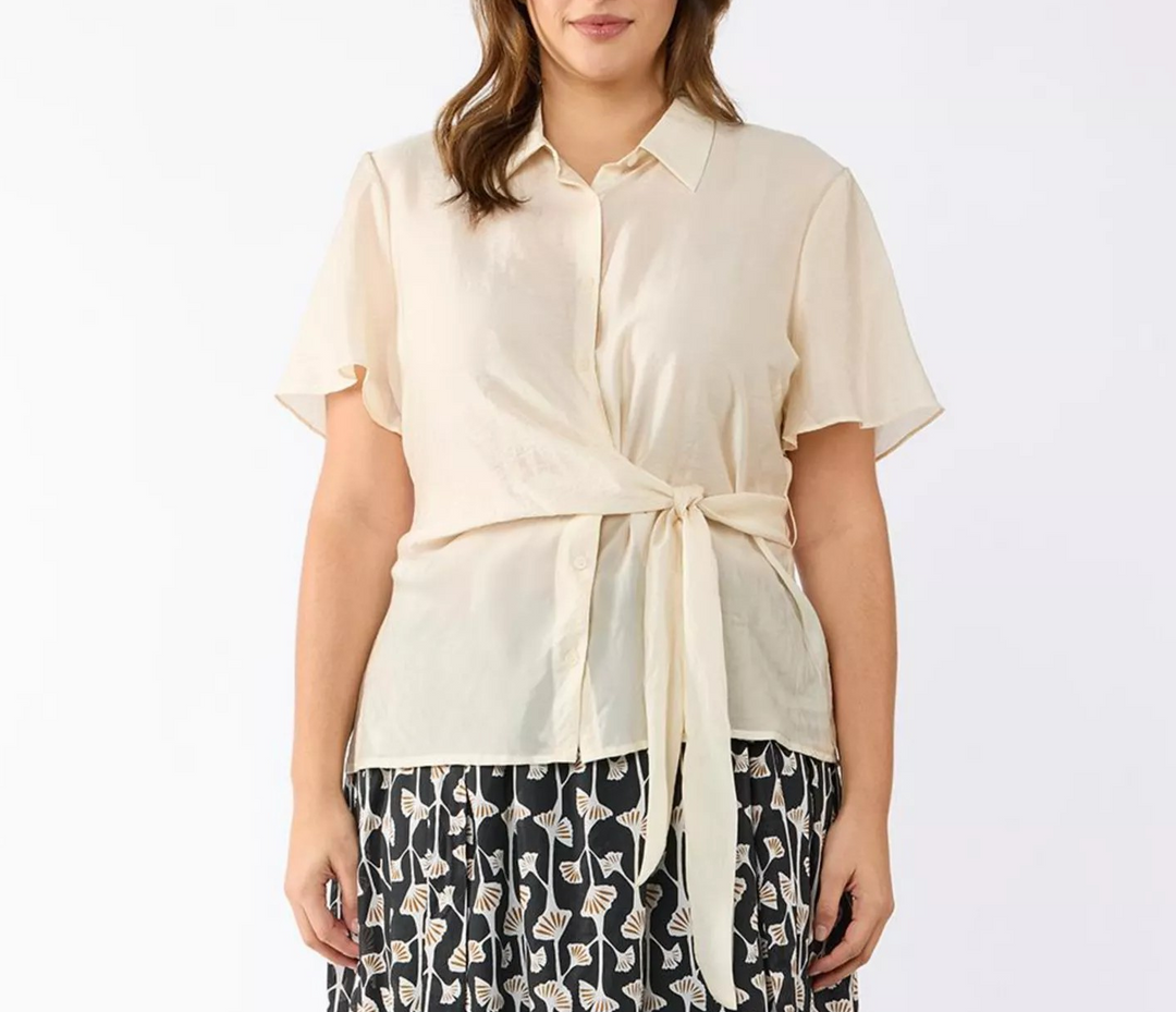 Estelle Plus Sandstorm Wrap Shirt MSRP $99