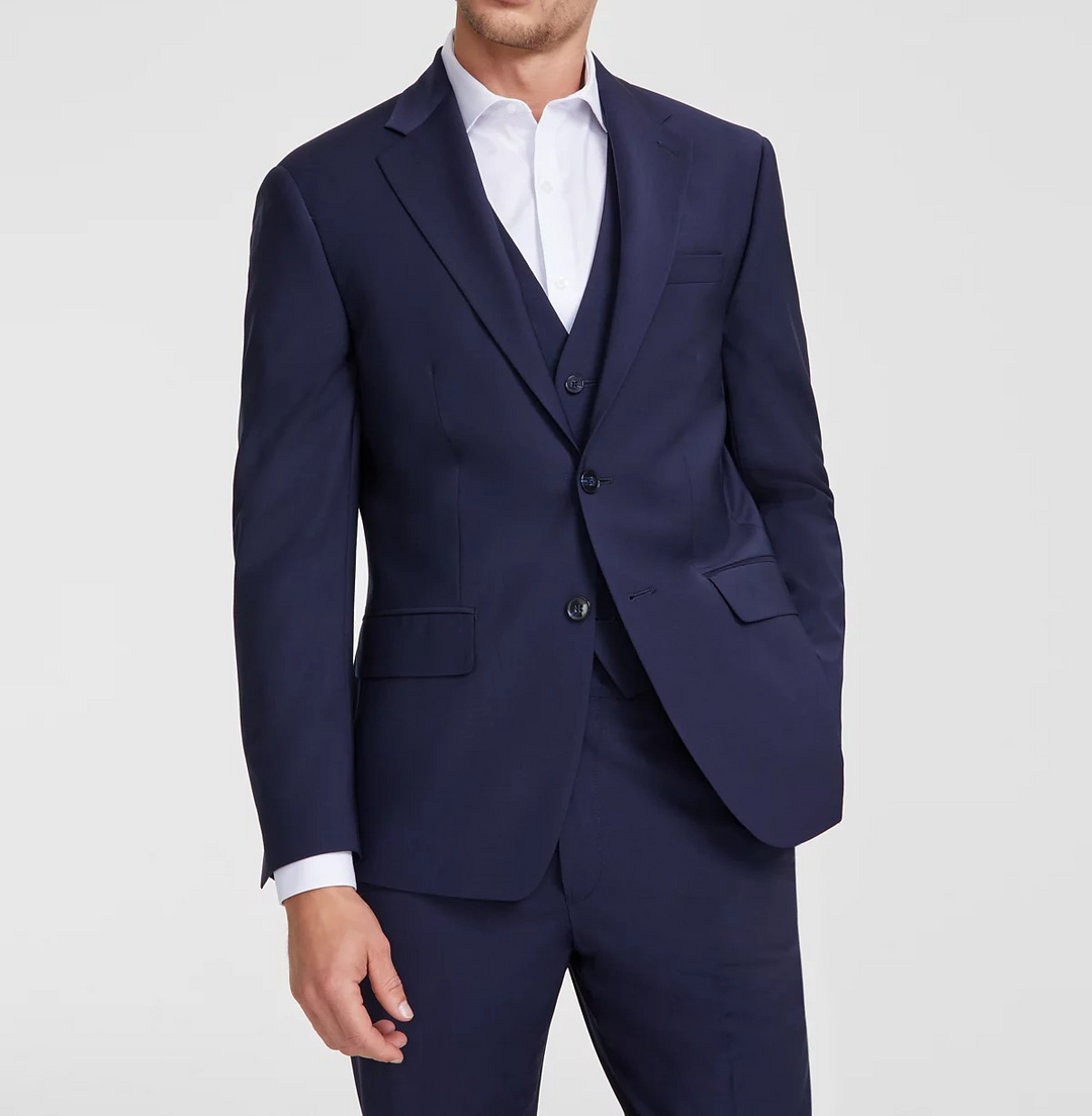 Calvin Klein Men's Slim-Fit Wool-Blend Stretch Suit Jackets MSRP $450