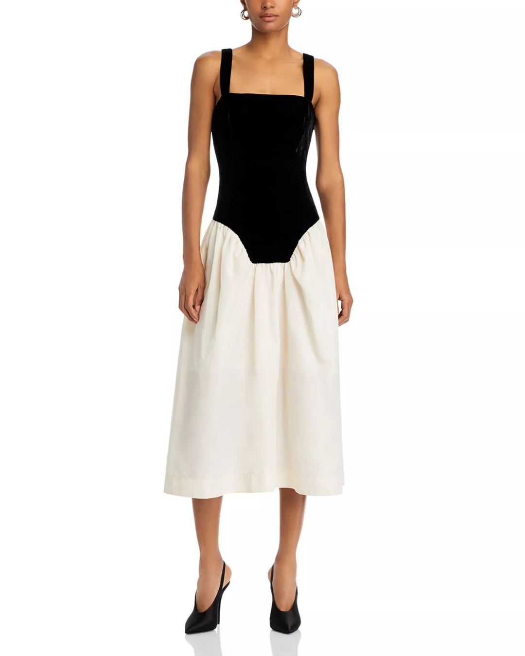 RHODE Georgina Color Blocked Midi Dress MSRP $495