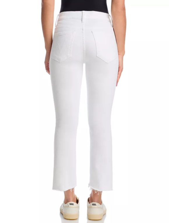 MOTHER Lil Insider Mid Rise Crop Step Fray Jeans MSRP $228