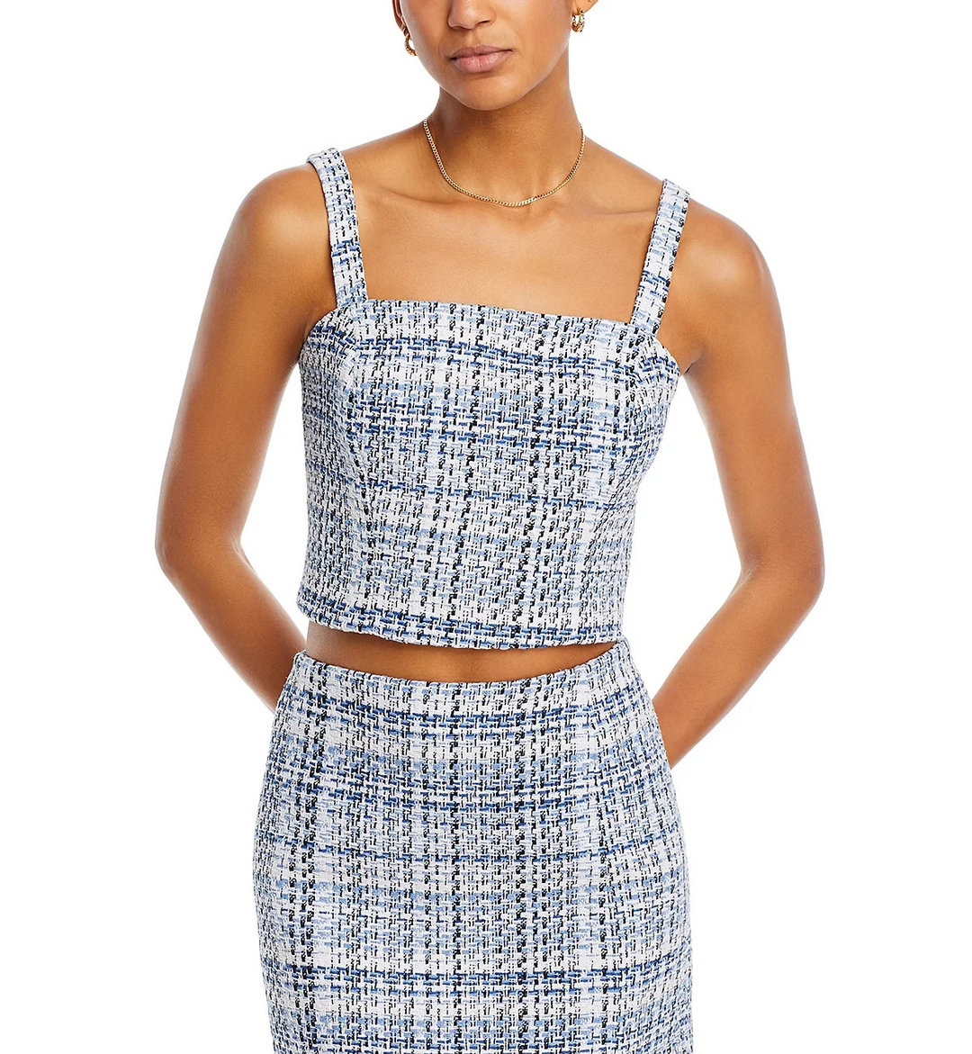 Lucy Paris Cher Tweed Tank Top MSRP $58