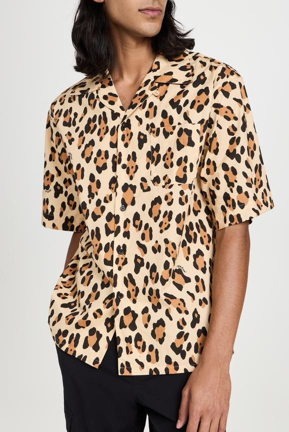 Marni Men’s Leopard Cotton Poplin Shirt MSRP $675