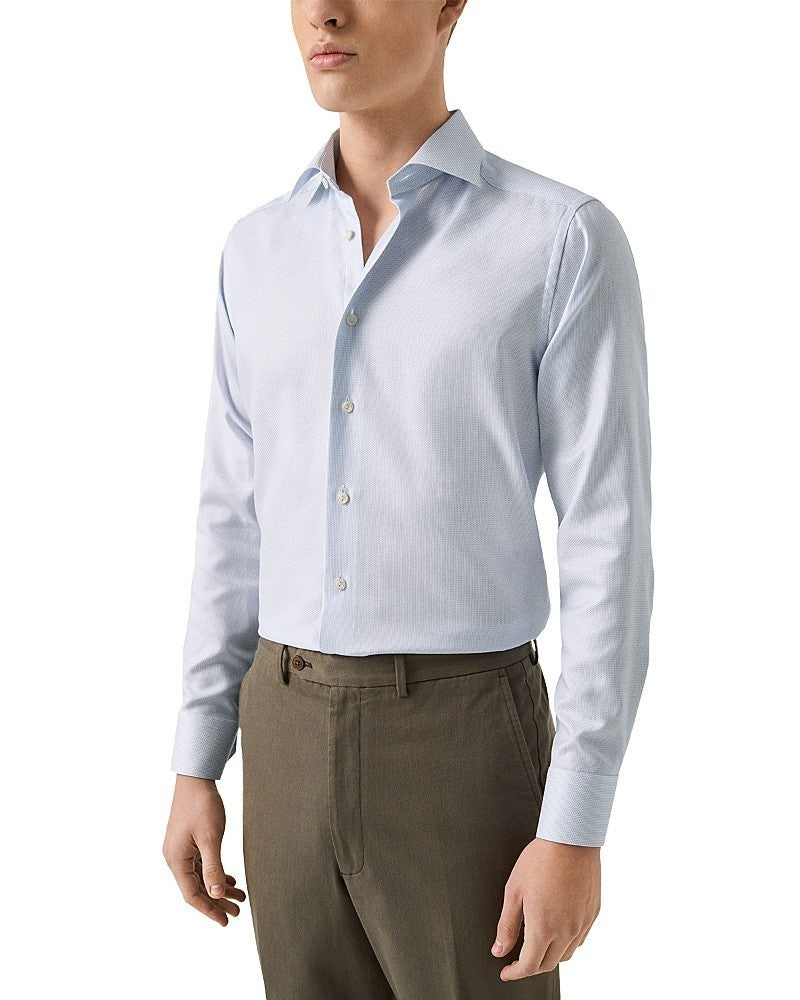 Eton Slim Fit Printed Button Front Shirt MSRP $270