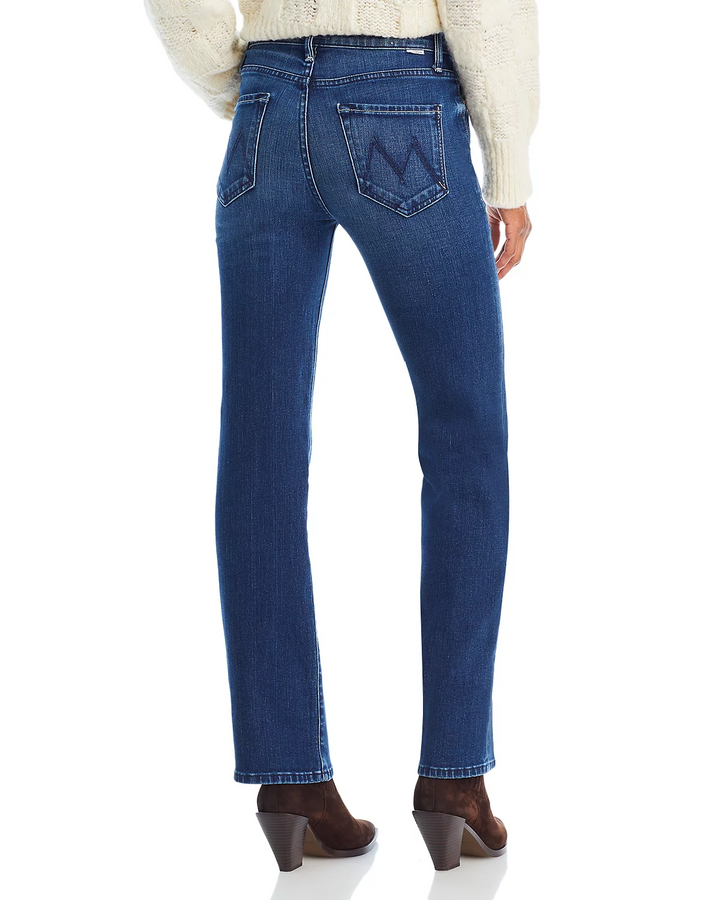 MOTHER The Kick It High Rise Straight Leg Jeans MSRP $328
