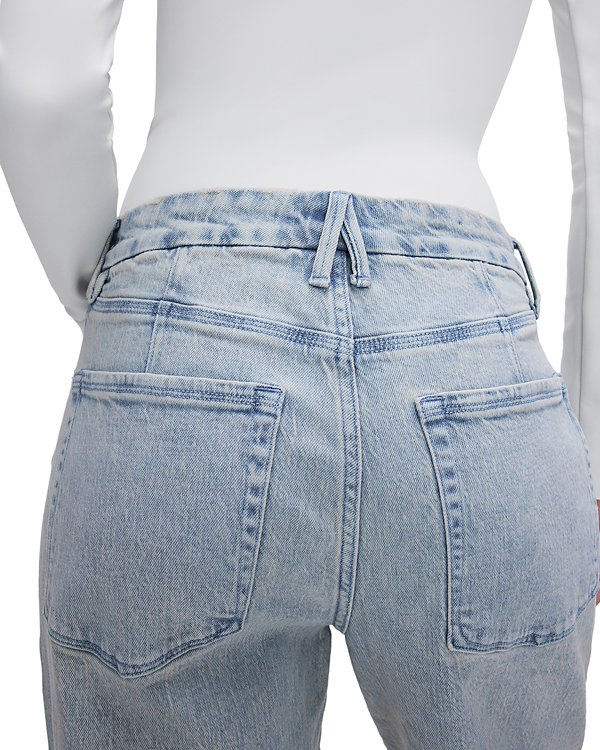 Good American Good '90s High Rise Straight Jeans in I588 MSRP $179