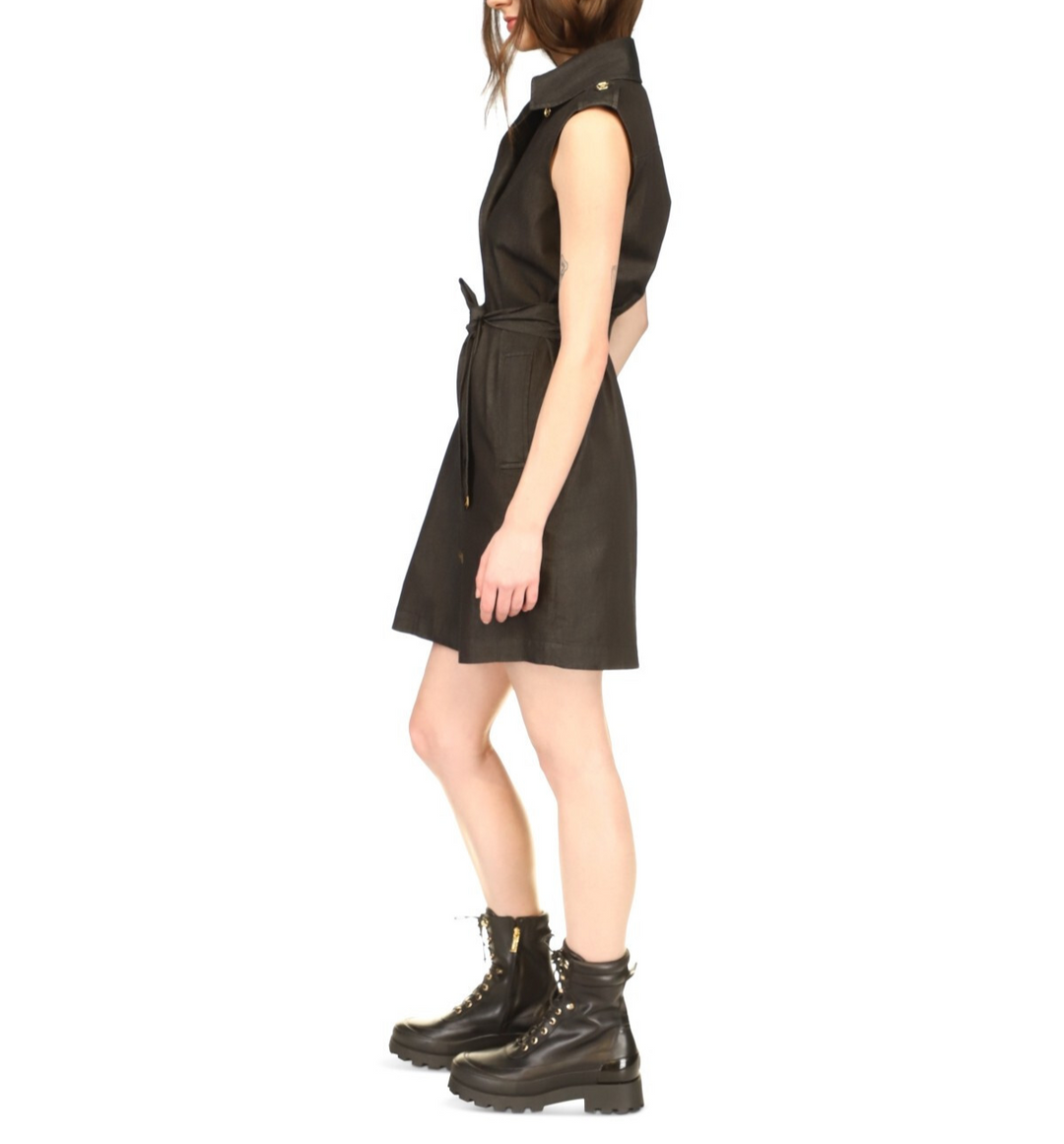 MICHAEL Michael Kors Chambray Trenchcoat Dress MSRP $195