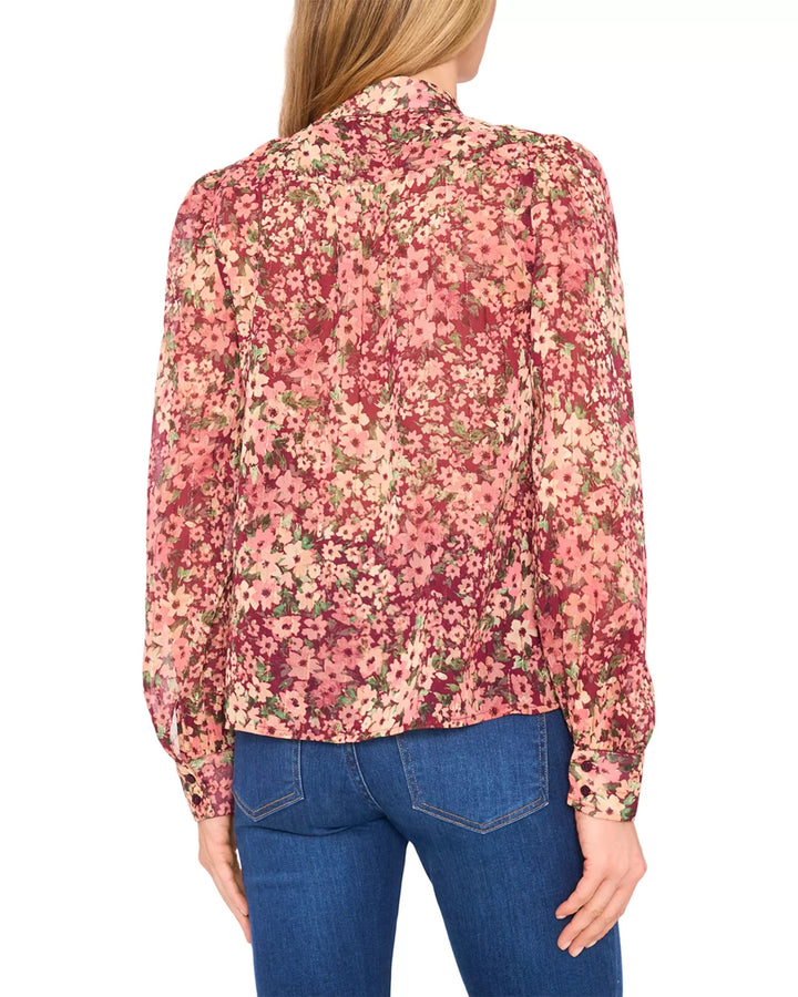CeCe Floral Blouse MSRP $79