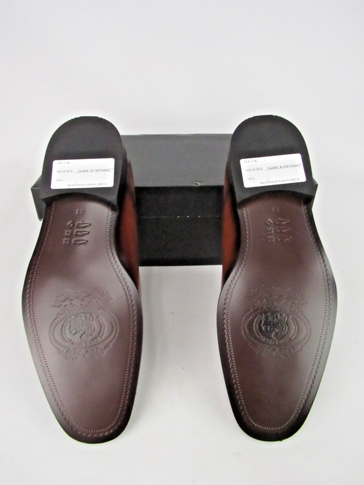 Men’s Premium Textured Calf Leather Derby Shoes – Handcrafted Size EU 41