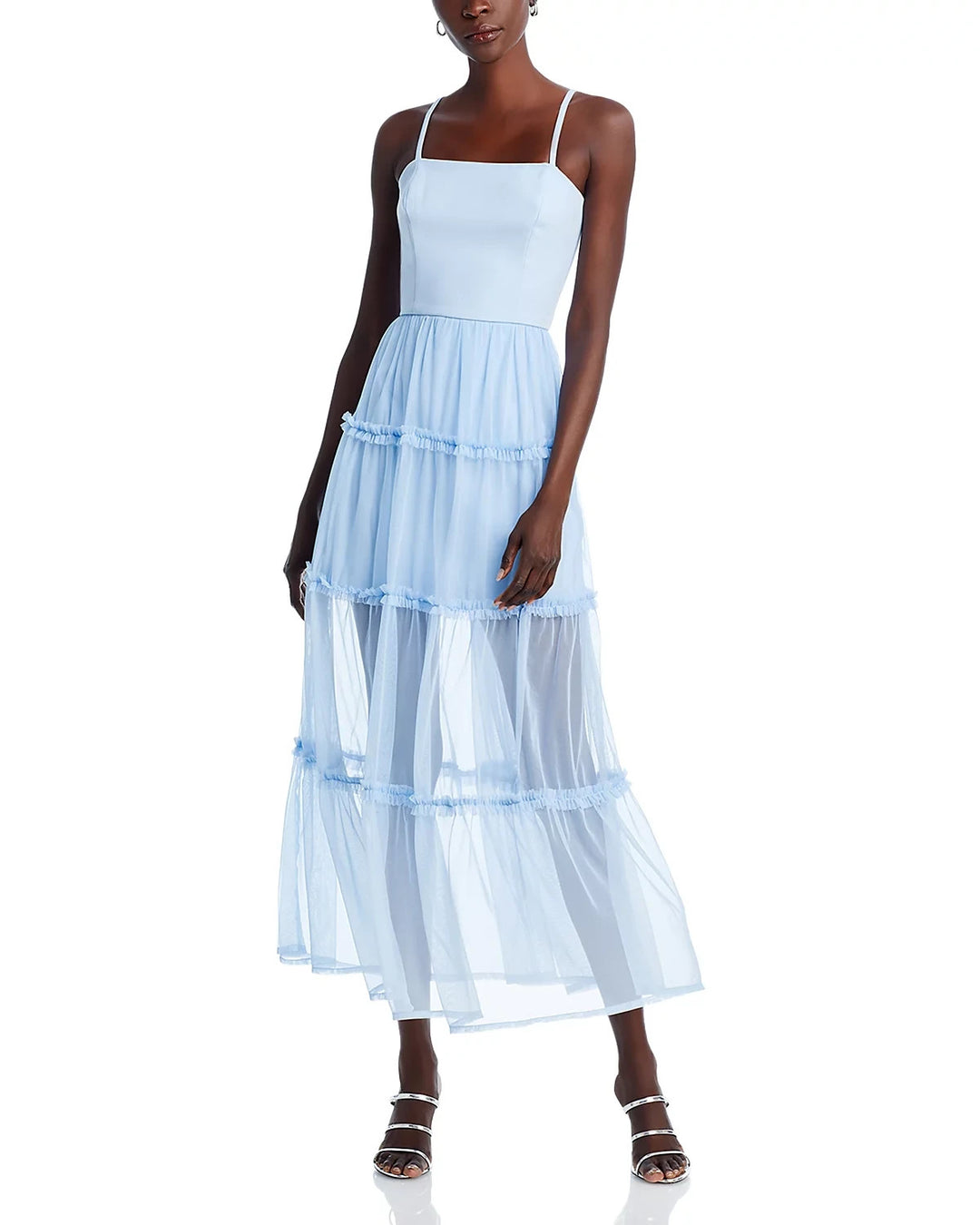 FRENCH CONNECTION Whisper Tiered Ruffled Dress MSRP $168 DGFOutlet FRENCH CONNECTION Whisper Tiered Ruffled Dress MSRP $168 DGFOutlet