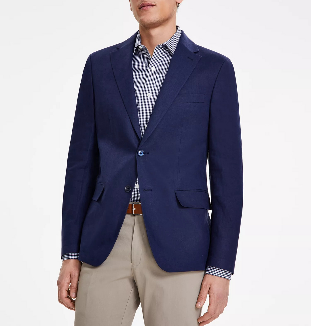 Tommy Hilfiger Men's Modern-Fit 100% Linen Sport Coat MSRP $295