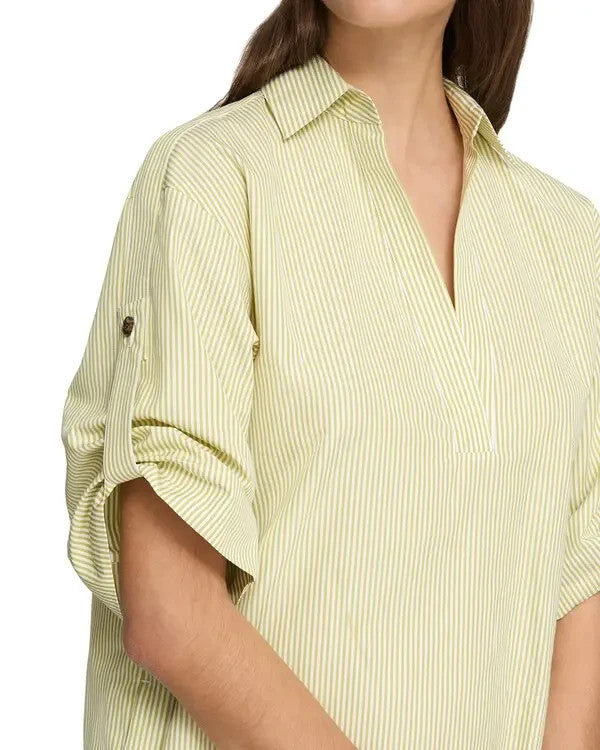 Lafayette 148 New York Tab Sleeve Popover Dress MSRP $798