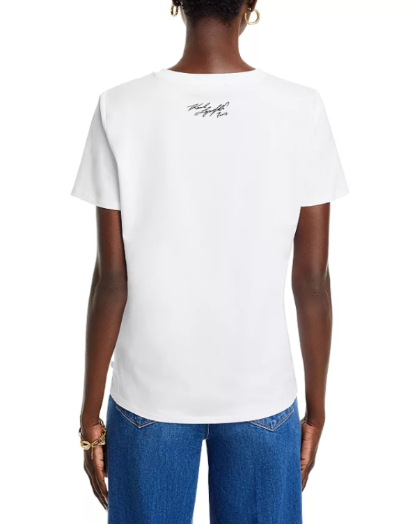 KARL LAGERFELD PARIS Bonjour Crewneck Tee MSRP $59