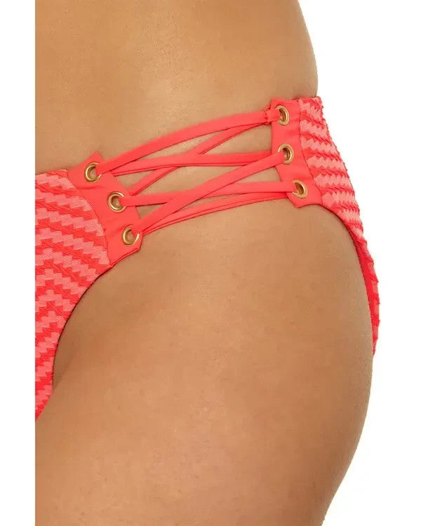 BECCA® by Rebecca Virtue Connect Danielle Corset Side Bikini Bottom MSRP $68