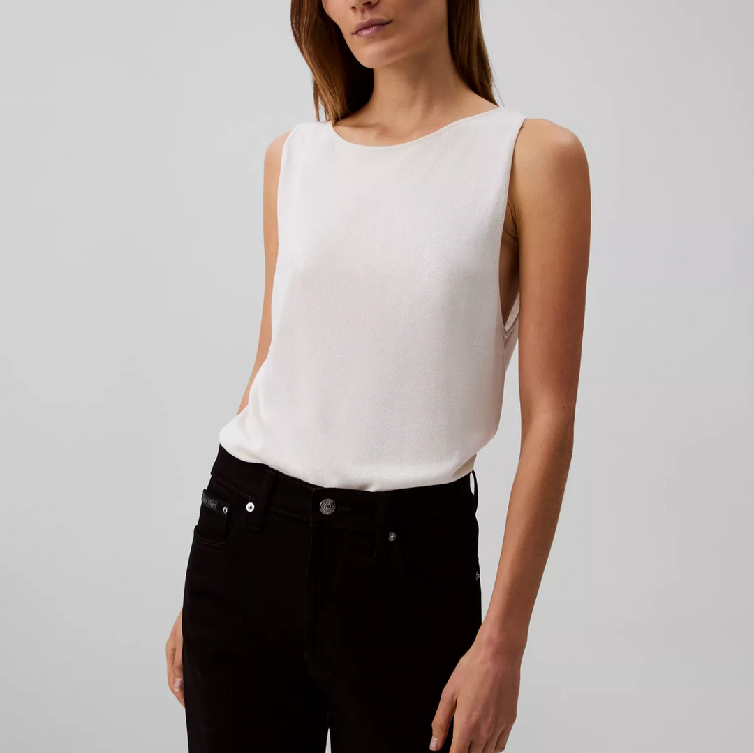 Calvin Klein Women's High-Neck Sleeveless Tank Top MSRP $79