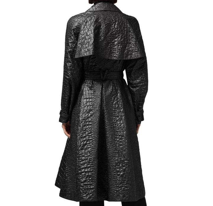 VERSACE Faux Leather Trench Coat  20A 880